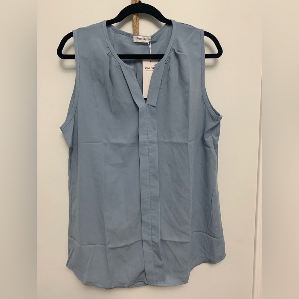 Women’s light pale blue tank top